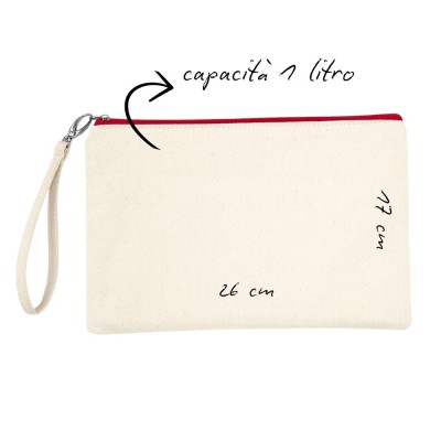 POCHETTE CON MANICO IN CANVA PERSONALIZZABILE