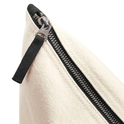 BEAUTY CASE IN CANVAS WITH COLOR BLOCK BASE