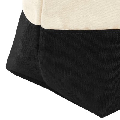 BEAUTY CASE IN CANVAS WITH COLOR BLOCK BASE