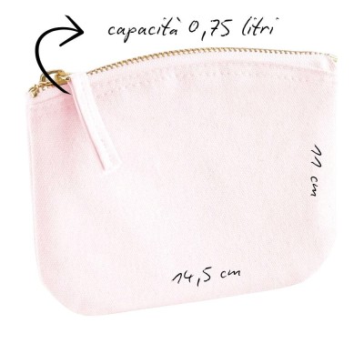 PORTA MONETE IN COTONE CANVA ORGANICO