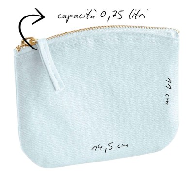 COIN POUCH IN CANVA ORGANIC COTTON | MONOGRAM
