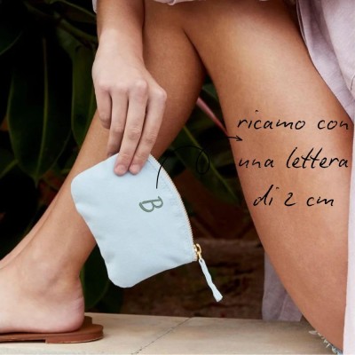 COIN POUCH IN CANVA ORGANIC COTTON | MONOGRAM