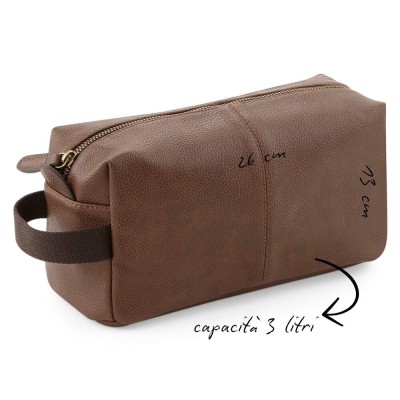 TROUSSE IN ECOPELLE DA UOMO PERSONALIZZABILE RICAMO