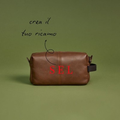 TROUSSE IN FAUX LEATHER FOR MEN