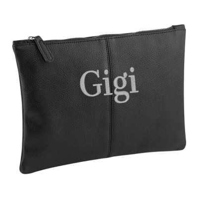 POCHETTE IN ECOPELLE DA UOMO PERSONALIZZABILE RICAMO