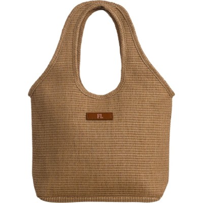 BORSA A SPALLA IN RAFIA PERSONALIZZABILE CON RICAMO