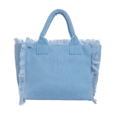 BORSA IN CANVA CON FRANGE PERSONALIZZABILE CON RICAMO