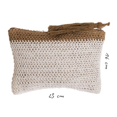 POCHETTE IN RAFIA CON NAPPINA PERSONALIZZABILE