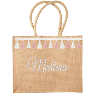 TOTE BAG IN LAMINATED JUTE