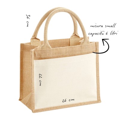 SHOPPER CON TASCA IN JUTA | PENSIERI: A-MARE