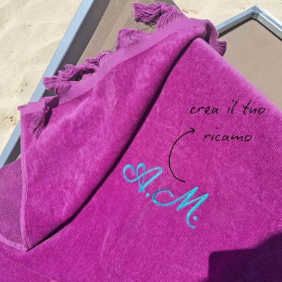 BEACH TOWEL IN VELOUR TERRY