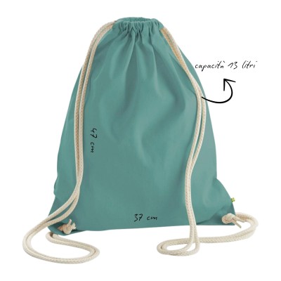 SACCA IN COTONE ORGANICO PERSONALIZZABILE CON RICAMO