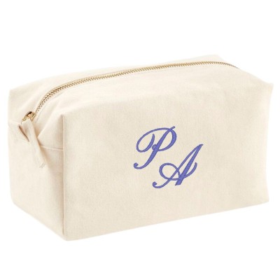 ASTUCCIO VANITY IN COTONE PERSONALIZZABILE CON RICAMO