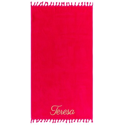 BEACH TOWEL IN VELOUR TERRY
