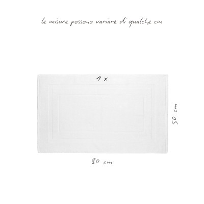 BATH MAT IN COTTON TERRY WITH EMBROIDERY