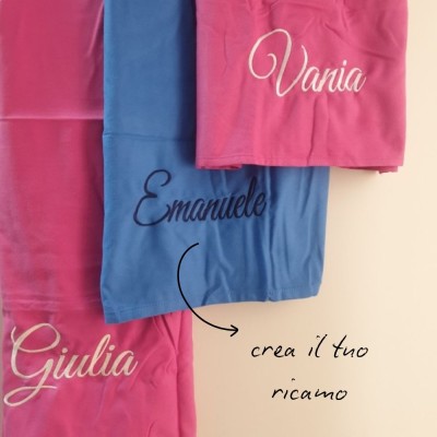 TELO IN MICROFIBRA PERSONALIZZABILE CON RICAMO