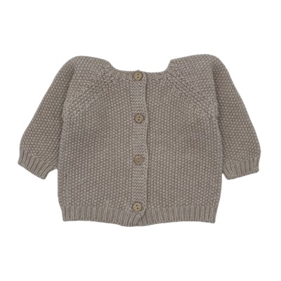 SWEATER-CARDIGAN IN ORGANIC COTTON FOR BABIES AND KIDS
