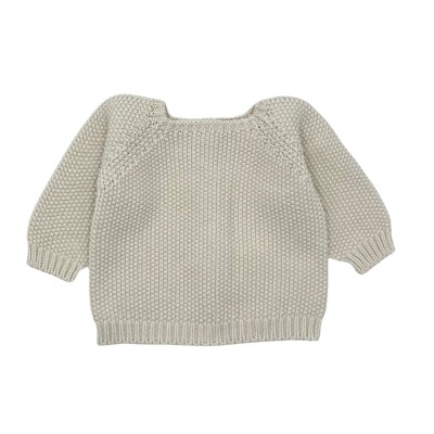 SWEATER-CARDIGAN IN ORGANIC COTTON FOR BABIES AND KIDS