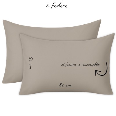 SET PILLOWCASES IN PREMIUM COTTON