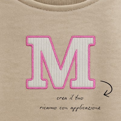 SWEATSHIRT IN COTTON FOR ADULTS | MONOGRAM PATCH