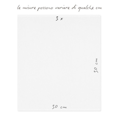 TRIS WASHCLOTHS IN WHITE TERRY COTTON | MONOGRAM