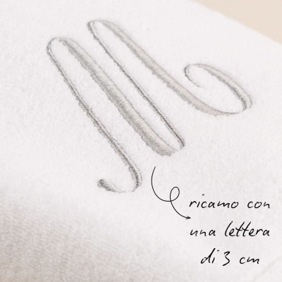 TRIS WASHCLOTHS IN WHITE TERRY COTTON | MONOGRAM