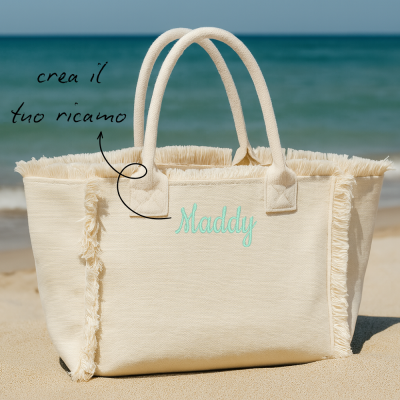 BAG IN CANVAS WITH FRINGES