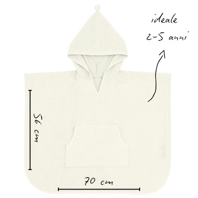 PONCHO IN TERRY COTTON FOR KIDS