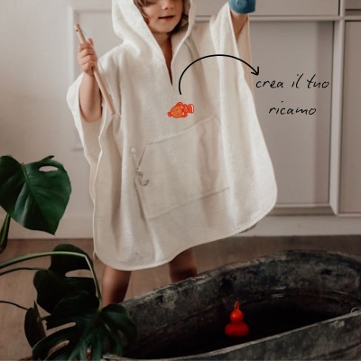 PONCHO IN TERRY COTTON FOR KIDS