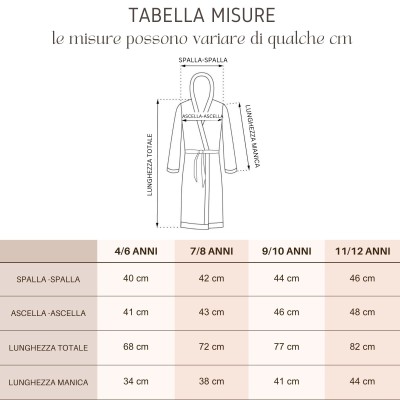 ACCAPPATOIO IN MICROFIBRA DA BAMBINO E RAGAZZO