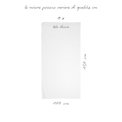 BATH TOWEL IN TERRY COTTON WITH EMBROIDERY