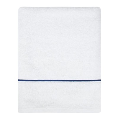 BATH TOWEL IN WHITE VELOUR TERRY COTTON