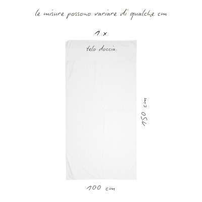 TELO DOCCIA IN NIDO D'APE PERSONALIZZABILE CON RICAMO