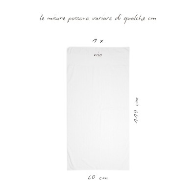 FACE TOWEL IN TERRY COTTON | EMBROIDERED LEMON