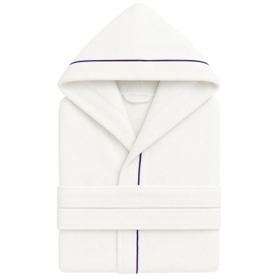 BATHROBE IN WHITE VELOUR TERRY FOR ADULTS