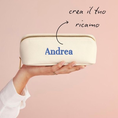 ASTUCCIO IN ECOPELLE PERSONALIZZABILE CON RICAMO