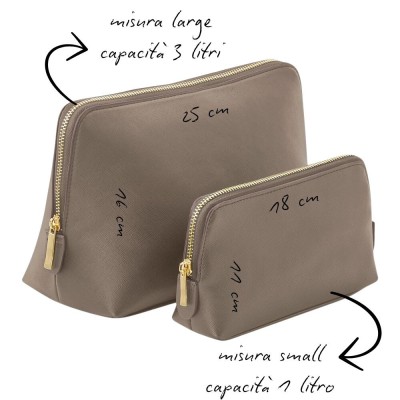 BEAUTY CASE IN ECOPELLE PERSONALIZZABILE CON RICAMO