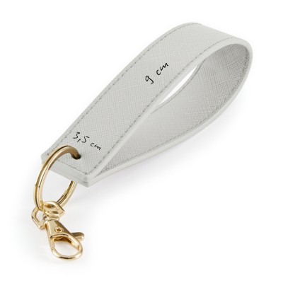 KEYRING WITH WRIST STRAP IN FAUX LEATHER